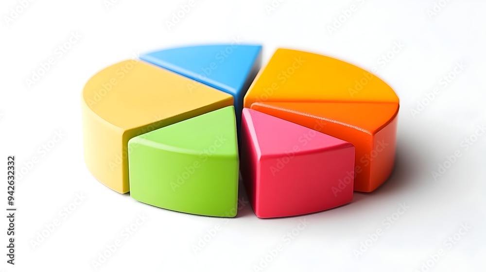 Detailed Vibrant Colorful Pie Chart Infographic Isolated on Clean White Background for Data Visualization and Analytics Presentation Detailed Vibrant Colorful Pie Chart Infographic Isolated on Clean White Background for Data Visualization and Analytics Presentation