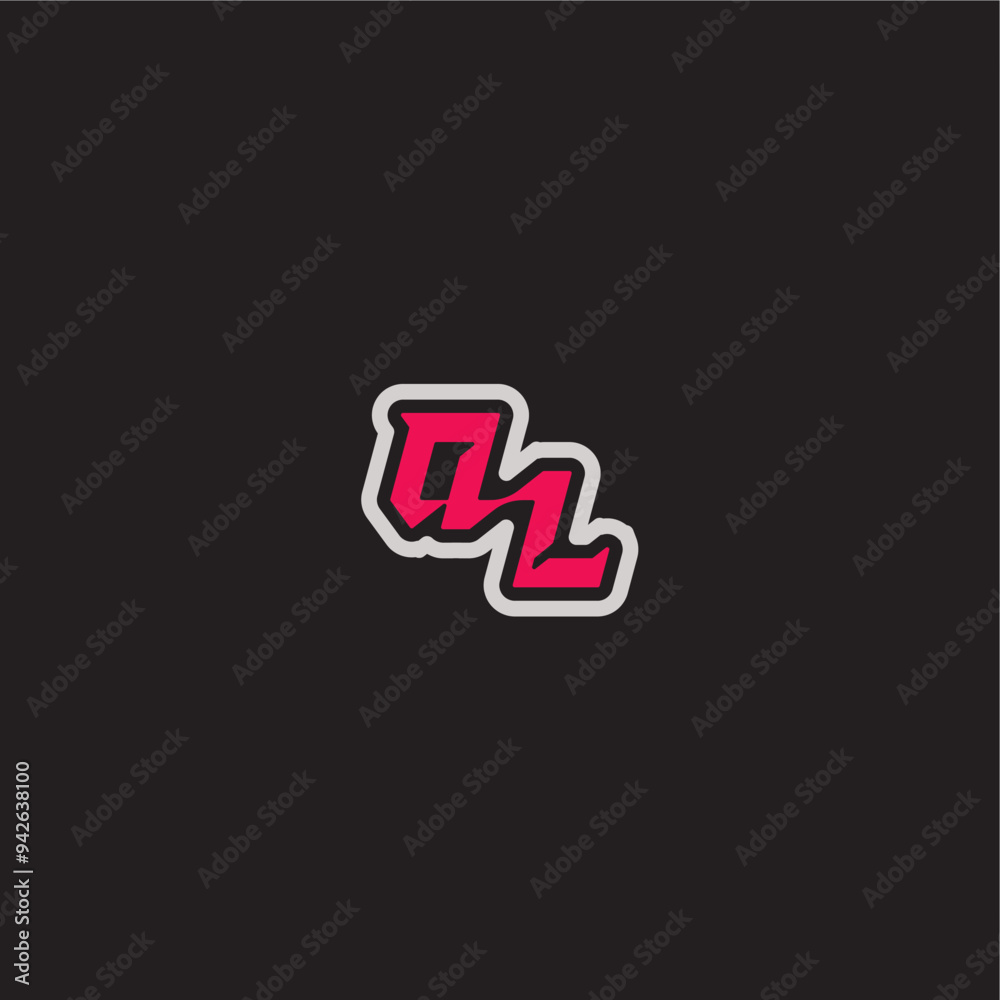 dynamic line monogram logo cool esport concept QL bold sporty gaming style letter dynamic line monogram logo cool esport concept QL bold sporty gaming style letter