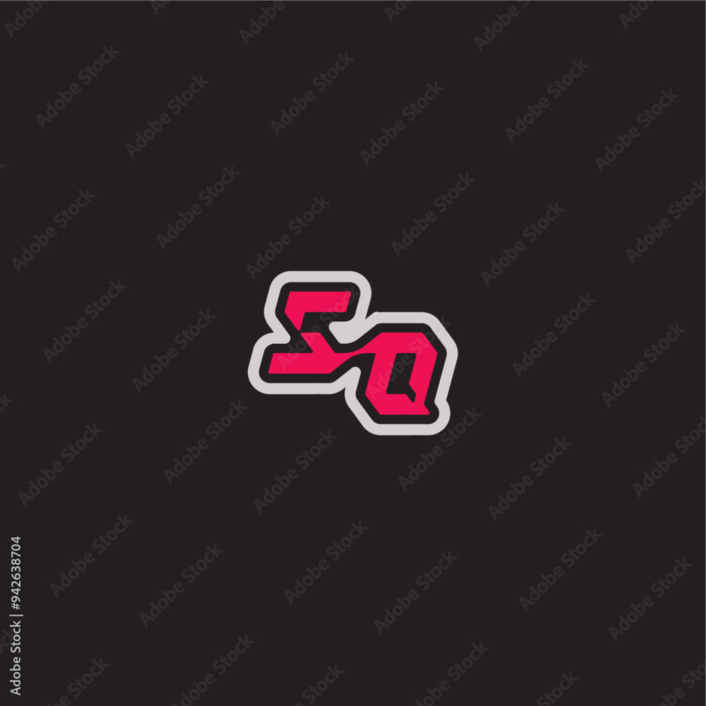 dynamic line monogram logo cool esport concept SO bold sporty gaming style letter dynamic line monogram logo cool esport concept SO bold sporty gaming style letter