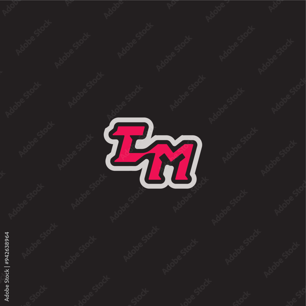 dynamic line monogram logo cool esport concept TM bold sporty gaming style letter dynamic line monogram logo cool esport concept TM bold sporty gaming style letter