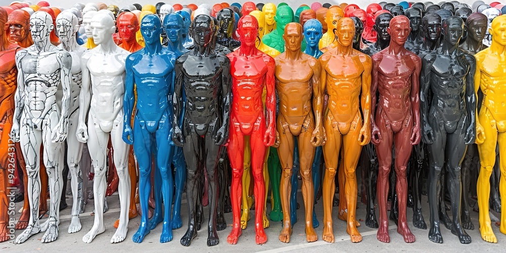 Fototapeta premium colorful clothes hangers