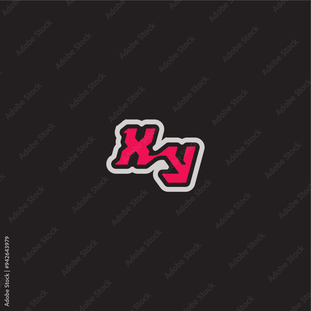 XY letter cool esport concept bold sporty gaming style dynamic line monogram logo XY letter cool esport concept bold sporty gaming style dynamic line monogram logo