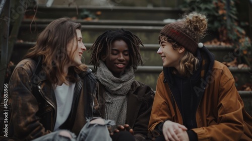 A group of diverse friends or students posing together, capturing their camaraderie, unity, and multicultural friendship in a lively, engaging shot.