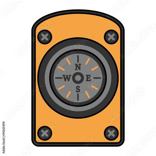 Compass Illustration Perfect for designs with topographical surveyors and engineering themes