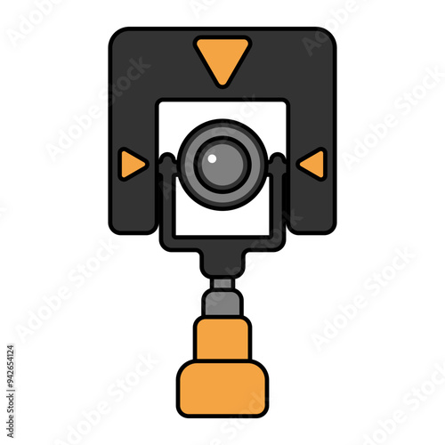 Theodolite Topographic Tool Illustration Perfect for designs with topographical surveyors and engineering themes