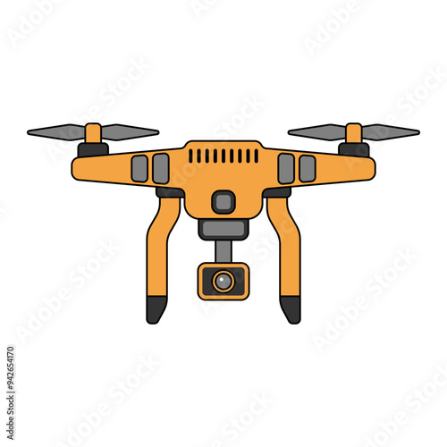 Drone Surveying Illustration Perfect for designs with topographical surveyors and engineering themes