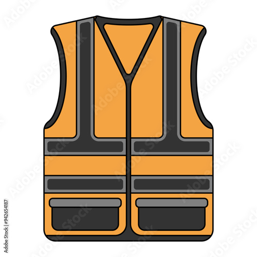 Project Safety Vest Illustration Perfect for designs with topographical surveyors and engineering themes