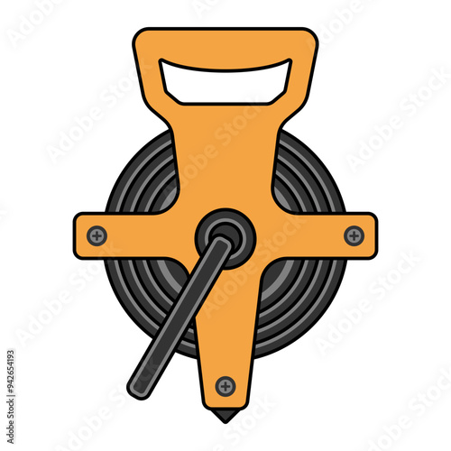 Fibreglass Measuring Tape Illustration Perfect for designs with topographical surveyors and engineering themes
