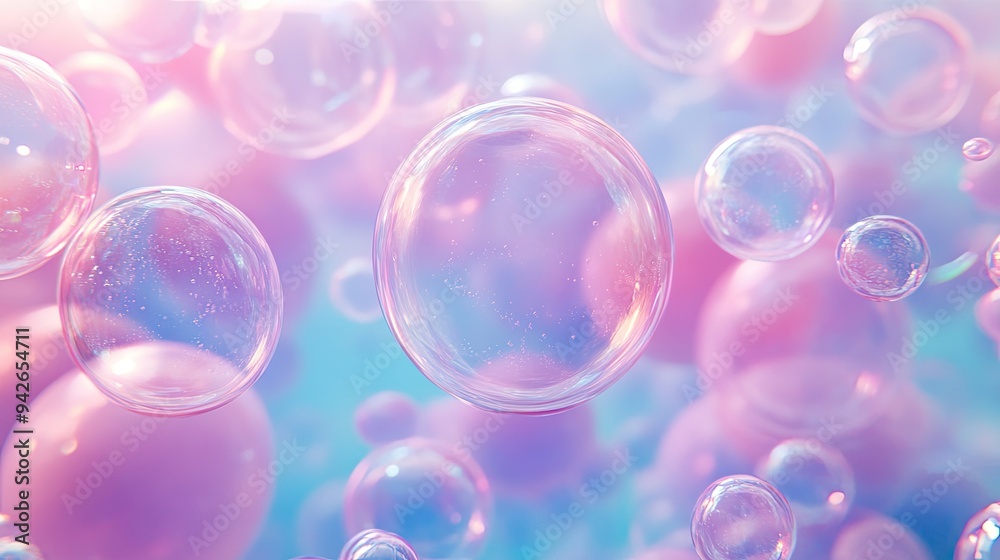A whimsical scene of pink and blue bubbles floating gracefully in the air, A whimsical scene of pink and blue bubbles floating gracefully in the air,