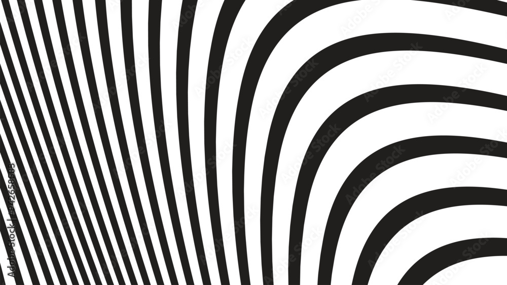 Fototapeta premium Black curve line abstract background vector image