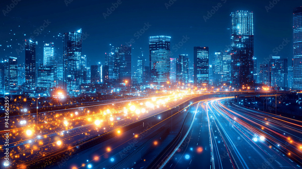 Aerial view of a congested multi-lane highway, showing a heavy traffic jam with vehicles bumper to bumper, highlighting urban congestion and travel delays Aerial view of a congested multi-lane highway, showing a heavy traffic jam with vehicles bumper to bumper, highlighting urban congestion and travel delays