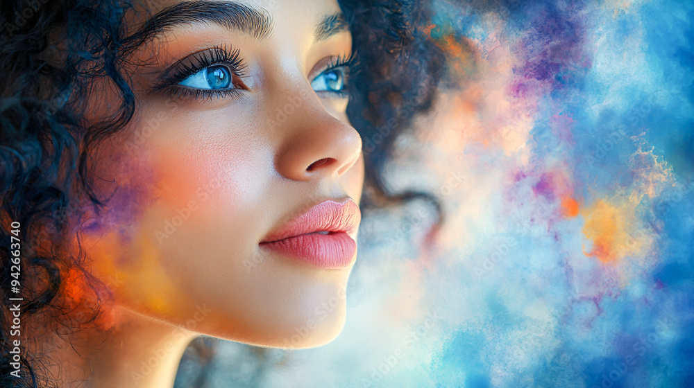 Fototapeta premium Vibrant Watercolor Course Slides for Engaging Student Learning Experience