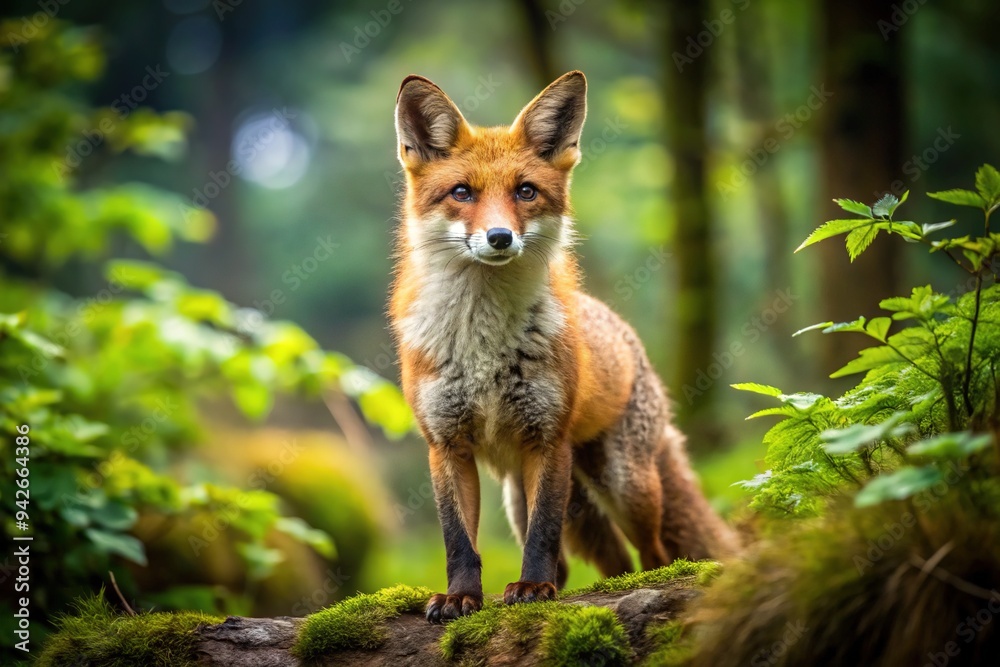 The woodland fox stands tall, its reddish-orange fur blending seamlessly into the autumnal landscape, twigs and leaves artfully arranged on its rustling fur. The woodland fox stands tall, its reddish-orange fur blending seamlessly into the autumnal landscape, twigs and leaves artfully arranged on its rustling fur.