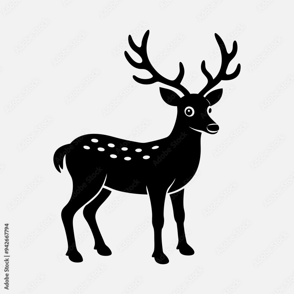Reindeer Silhouette vector illustration Reindeer Silhouette vector illustration
