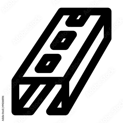strut channel, slotted metal, metal strut, framing strut, building material, construction outline icon