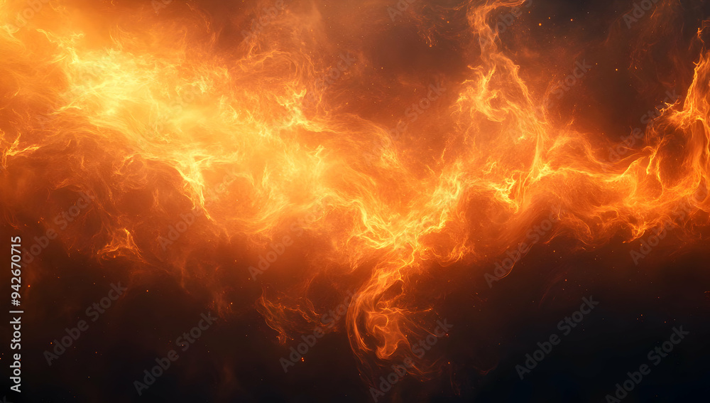 A stunning abstract image of vibrant orange flames swirling through a dark backdrop, evoking movement and intensity. A stunning abstract image of vibrant orange flames swirling through a dark backdrop, evoking movement and intensity.