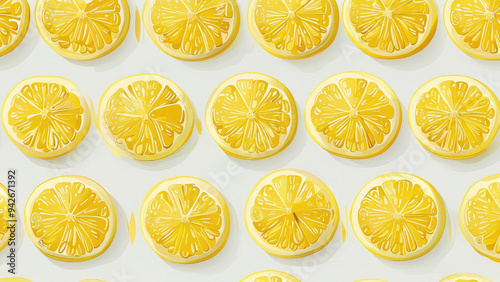 Fresh and Bright: Lemon Slice Pattern for Interior Design