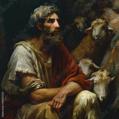 Bible story, Jacob tended his uncle Laban's sheep and goats