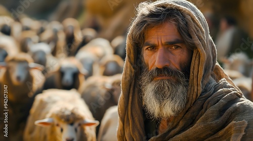 Bible story, Jacob tended his uncle Laban's sheep and goats