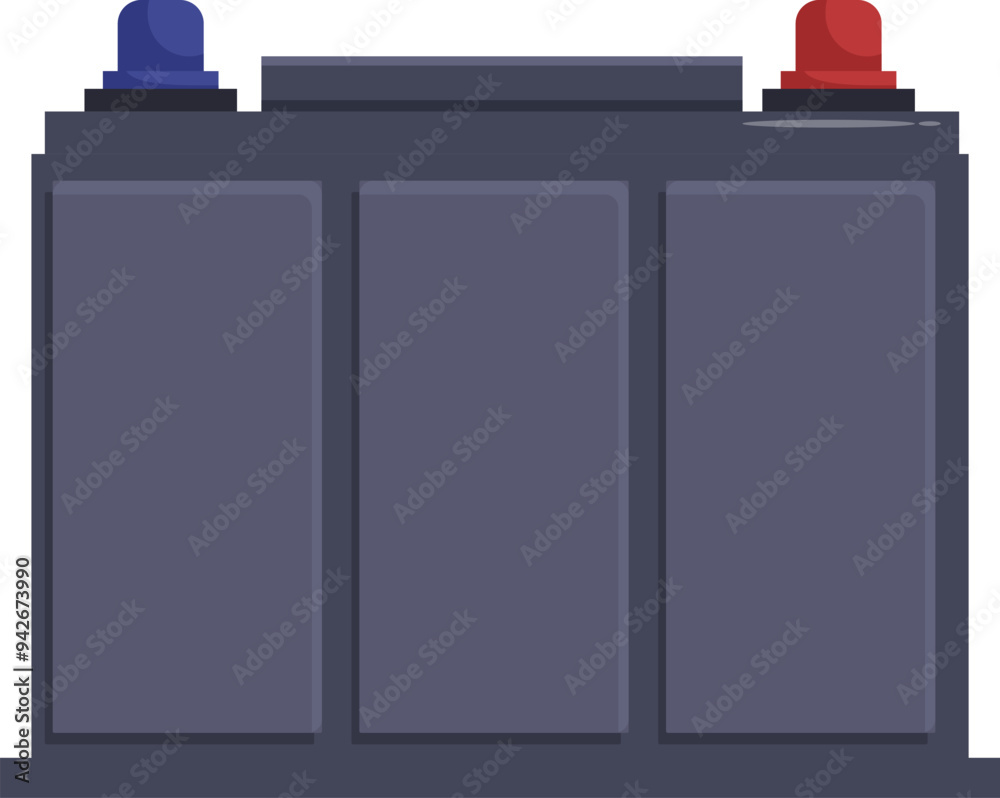 Car battery is supplying energy for starting an engine and powering electrical components Car battery is supplying energy for starting an engine and powering electrical components