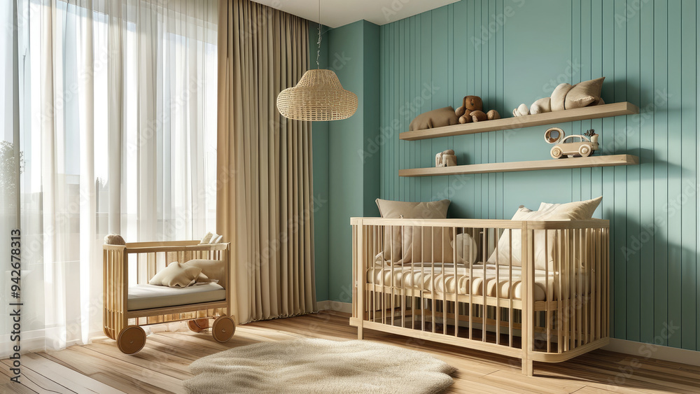 Fresh and Calming: Nursery Design with Soft Teal Theme Fresh and Calming: Nursery Design with Soft Teal Theme