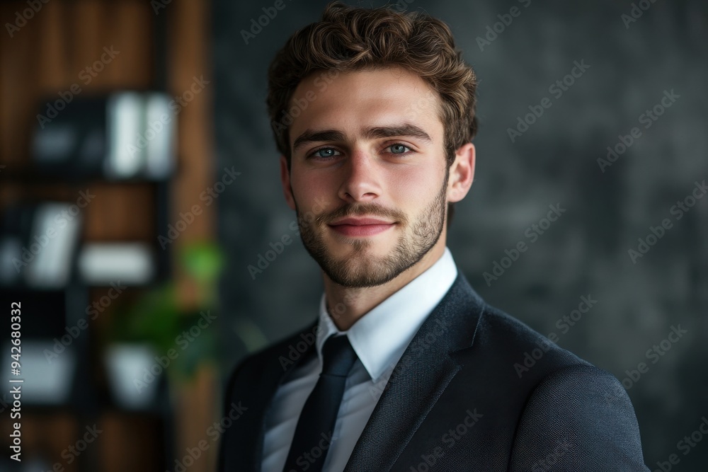 Successful Young Businessman in Formal Suit with Confident Expression
Successful Young Businessman in Formal Suit with Confident Expression