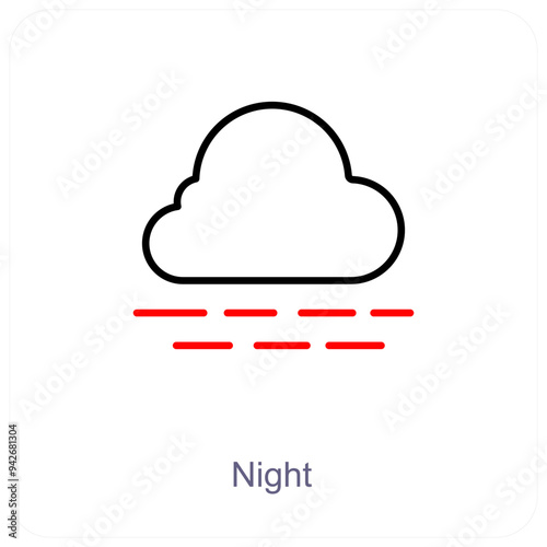 Night and visibility icon concept