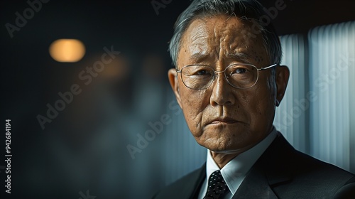 Asian businessman wearing suit 8K realistic lighting high