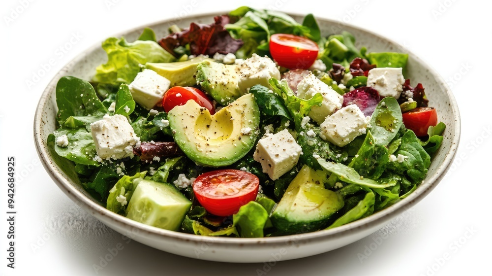 vegetable salad on a white plate vegetable salad on a white plate