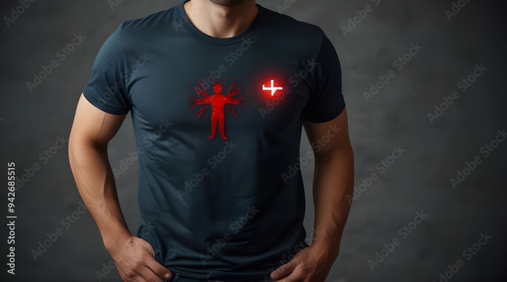 World hepatitis day concept Man suffering.generative.ai World hepatitis day concept Man suffering.generative.ai
