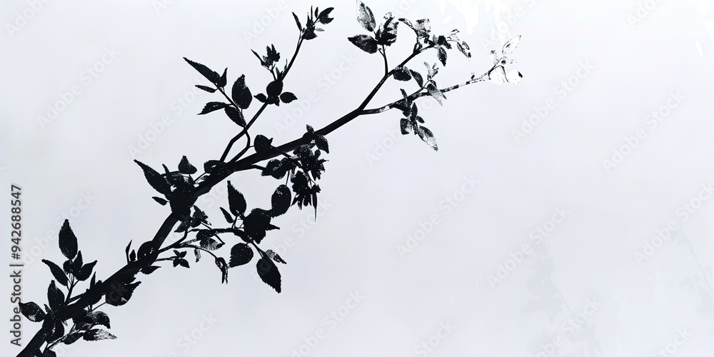 Naklejka premium branch with leaves