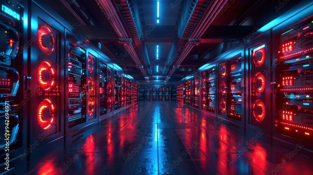 Cryptocurrency mining farm, illustrating the digital economy Cryptocurrency mining farm, illustrating the digital economy