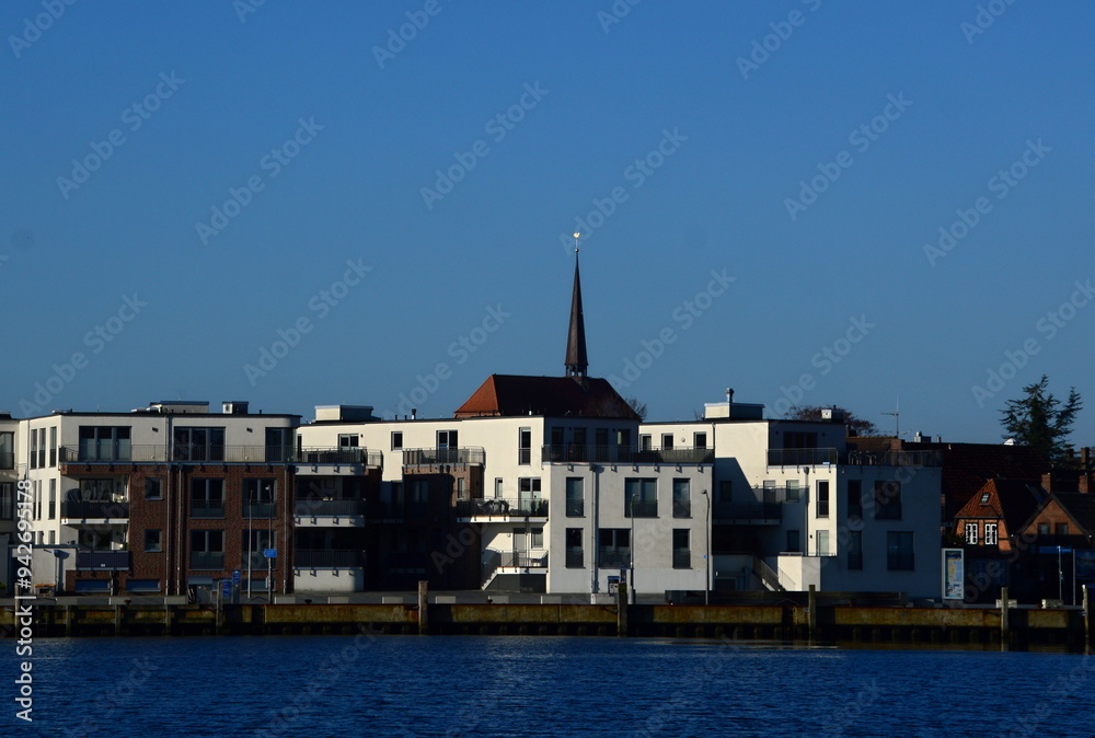 Fototapeta premium Port at the Baltic Sea in the Town Eckernförde, Schleswig - Holstein