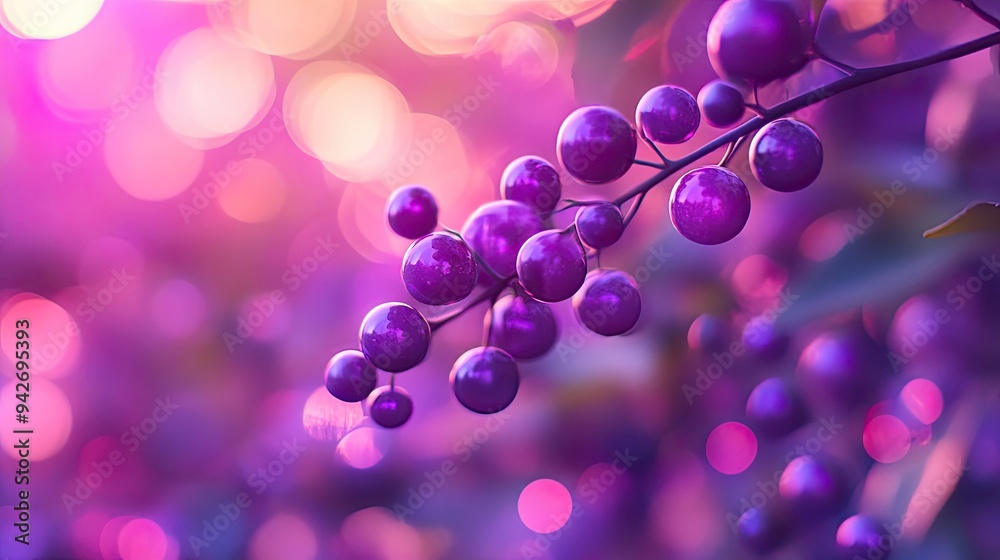Purple bokeh, abstract nature. Generative AI Purple bokeh, abstract nature. Generative AI