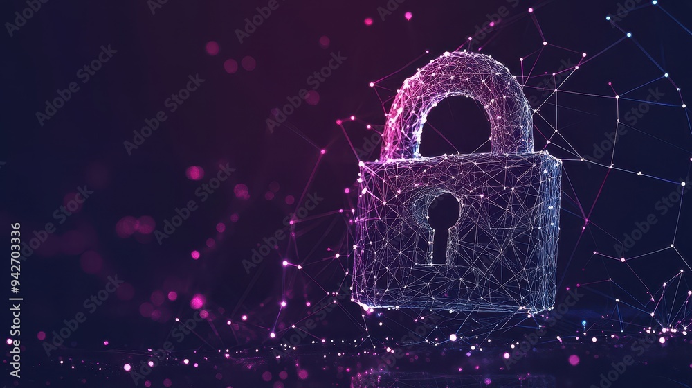 Technology security concept with modern digital background Technology security concept with modern digital background