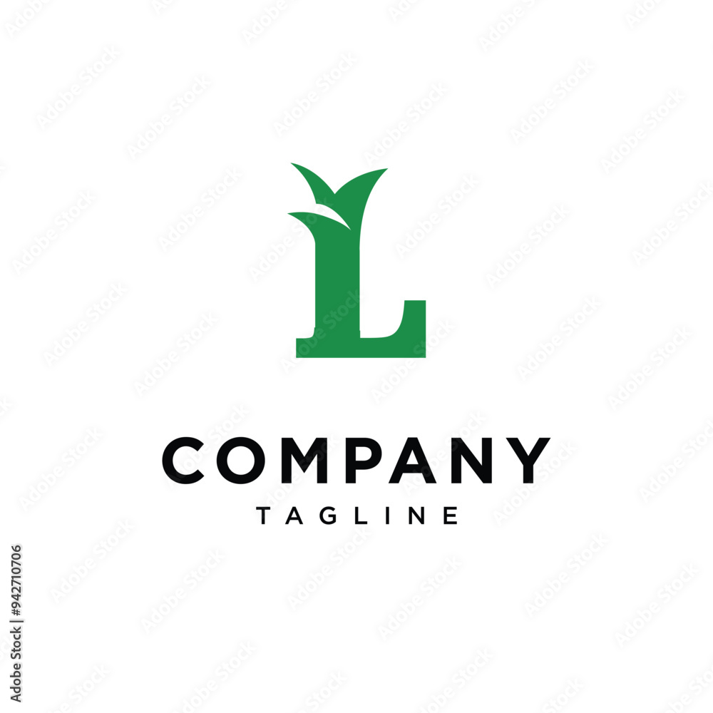 Letter L Lawn Grass logo icon vector Letter L Lawn Grass logo icon vector