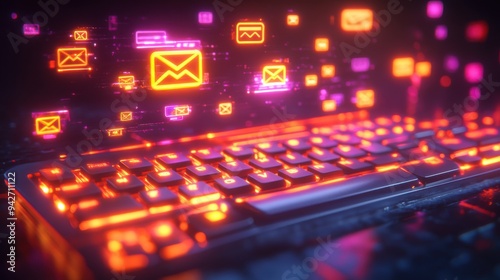 Neon Email Notifications on Keyboard