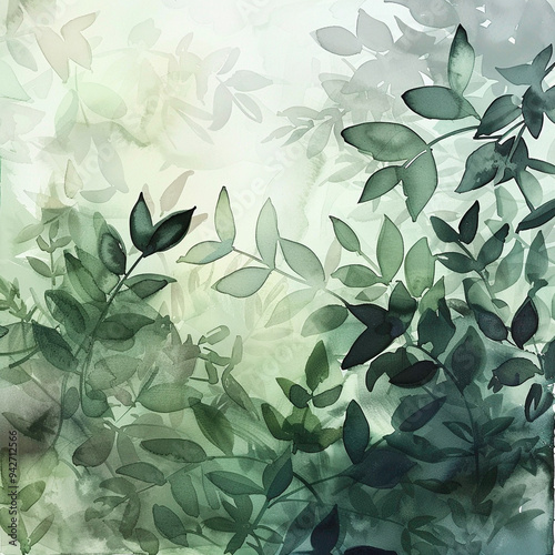 Seamless pattern of leaves drifting in the wind and floating on water, showcasing nature's floral design and textures