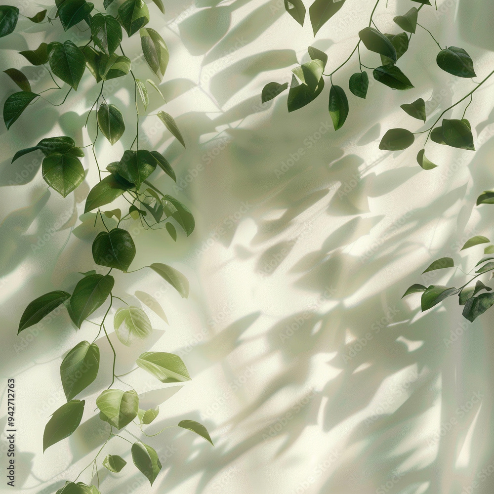 Sunlit leaves with a seamless floral pattern and green textures in a nature-inspired design Sunlit leaves with a seamless floral pattern and green textures in a nature-inspired design