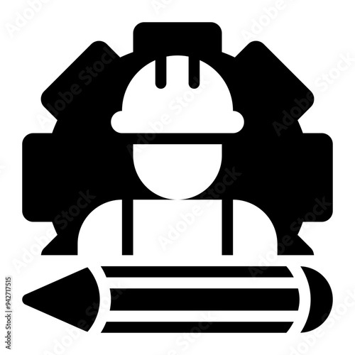 civil engineering, civil engineer, engineer, architect, project manager, contractor solid or glyph icon
