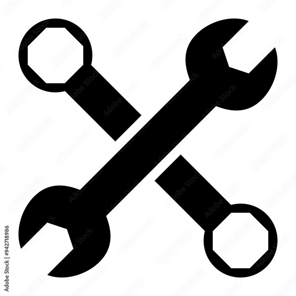 wrench, spanner, tools, service, equipment, repair solid or glyph icon wrench, spanner, tools, service, equipment, repair solid or glyph icon