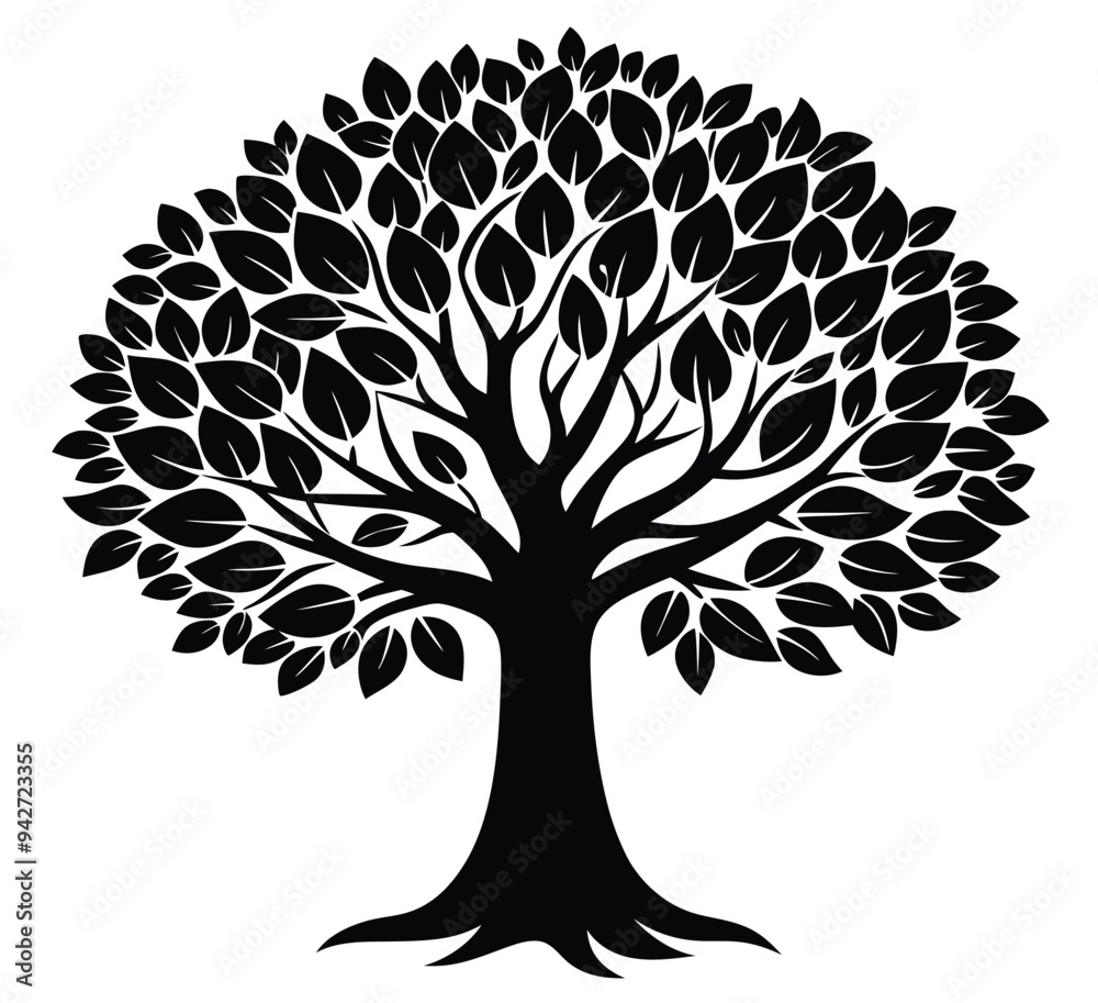 Naklejka premium tree-silhouette-vector-illustration