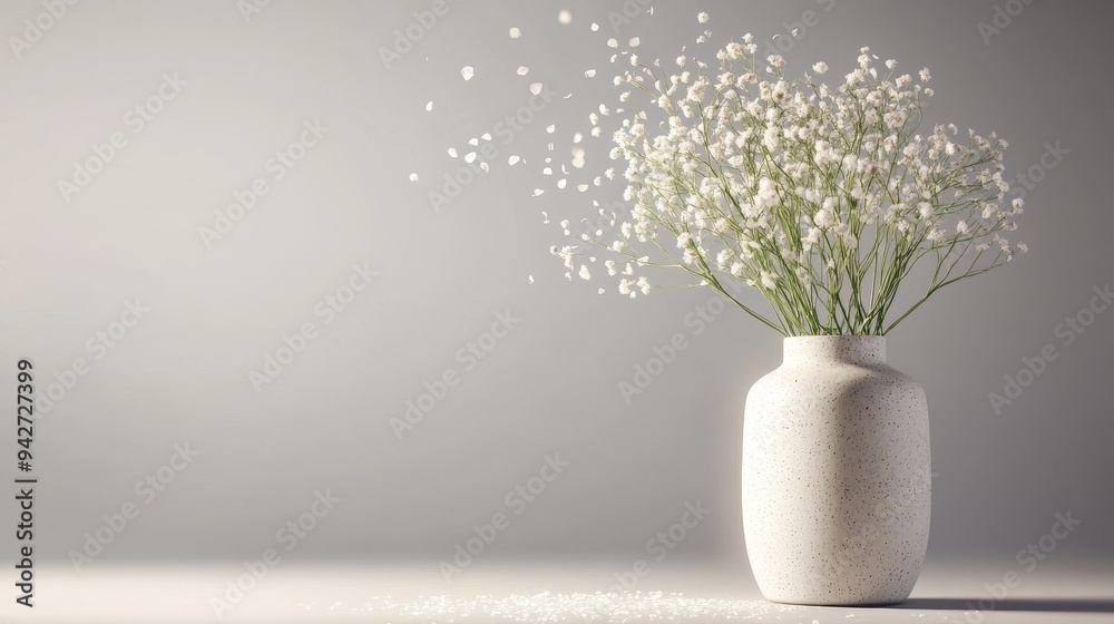 A modern vase, flowers placed inside instantly withering, petals scatter around the base, a visual metaphor for the brevity of beauty A modern vase, flowers placed inside instantly withering, petals scatter around the base, a visual metaphor for the brevity of beauty