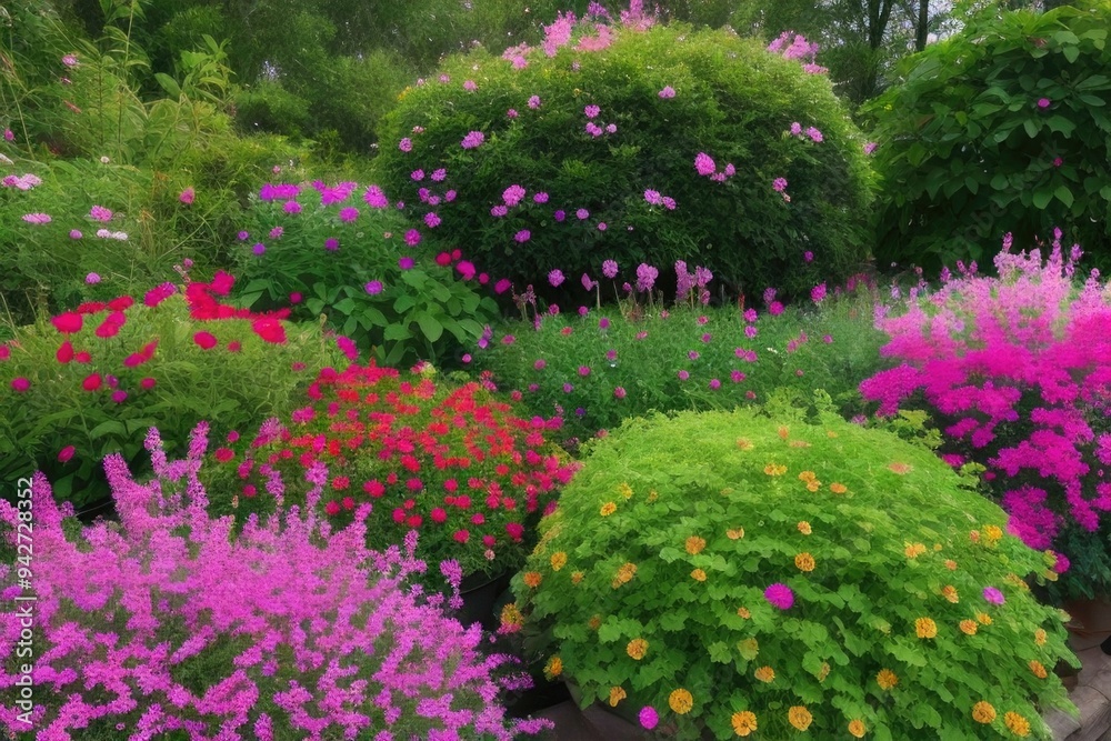 Colorful plants at the city park Colorful plants at the city park