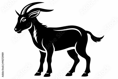 Goat Silhouette Vector Illustration