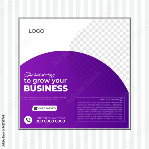 Simple modern business social media post design