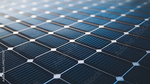 Close-up View of a Solar Panel