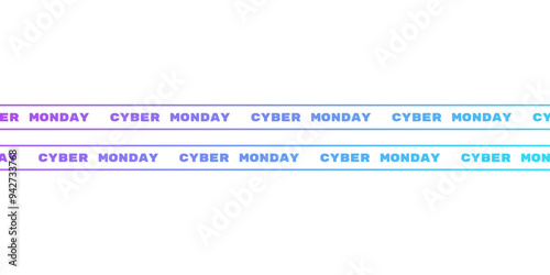 Cyber ​​Monday ribbon on transparent background. Crossed ribbons. Vector for Cyber ​​Monday promotion.