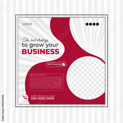 Creative new business marketing social media post design 