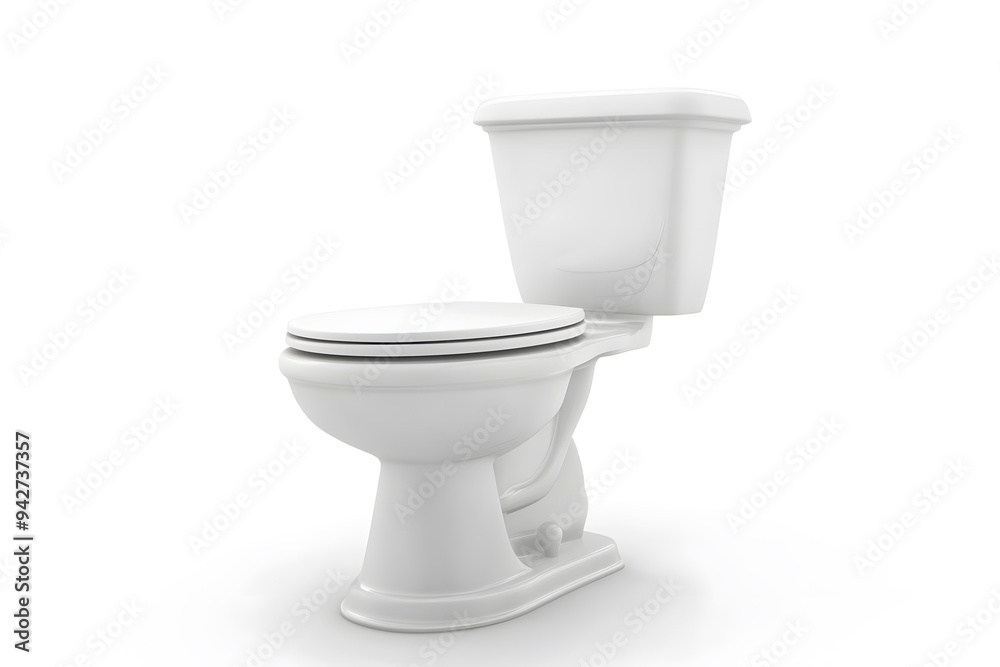 White ceramic toilet bowl isolated on white background White ceramic toilet bowl isolated on white background